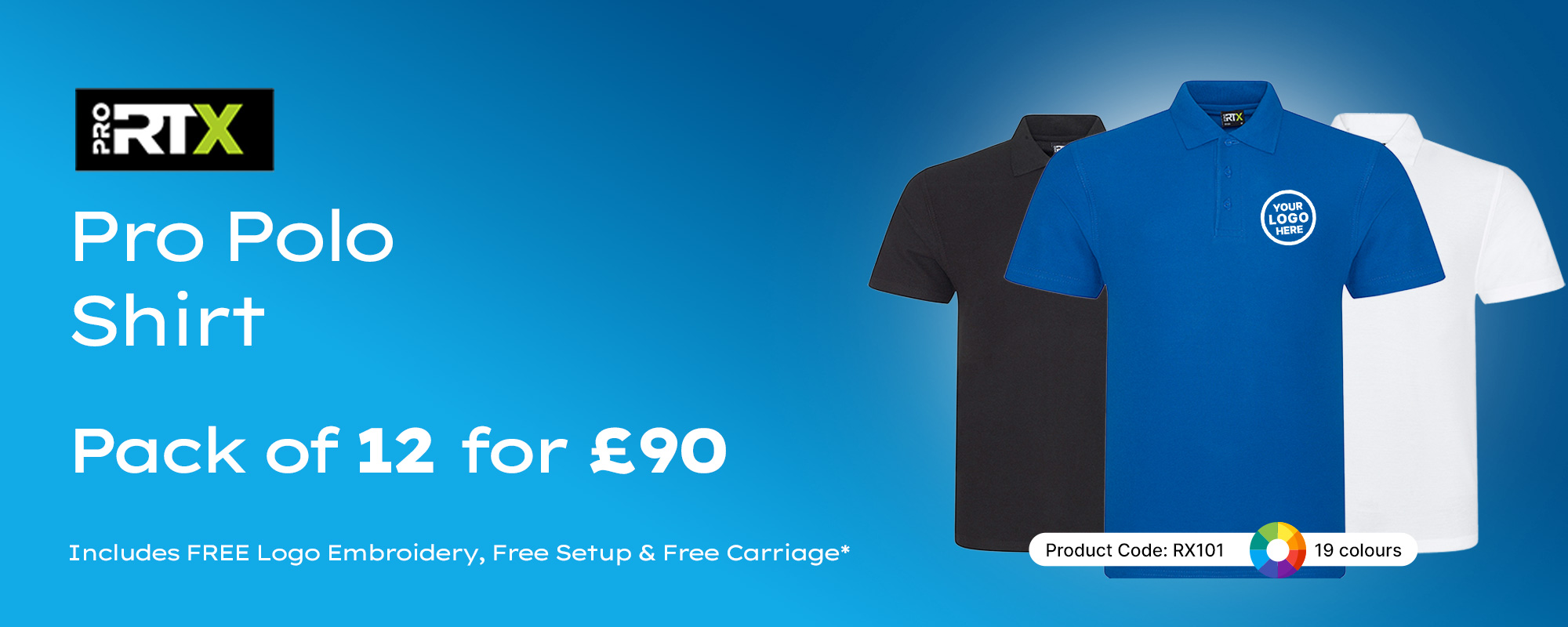 Pack of 12 Pro RTX Poloshirts